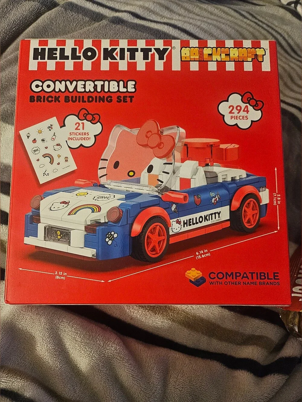 Sanrio Hello Kitty Brickcraft Convertible Building Block Set 294 Pcs